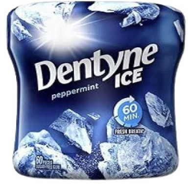 Clearance- Gum Dentyne Ice Peppermint Chewing Gum - 6 bottles (60 pieces) - Sugar-Free Gum EXP: 09/26
