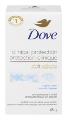 Clearance-Dove Antiperspirant Clinical Protection Original, 45 g- *Damage Box*