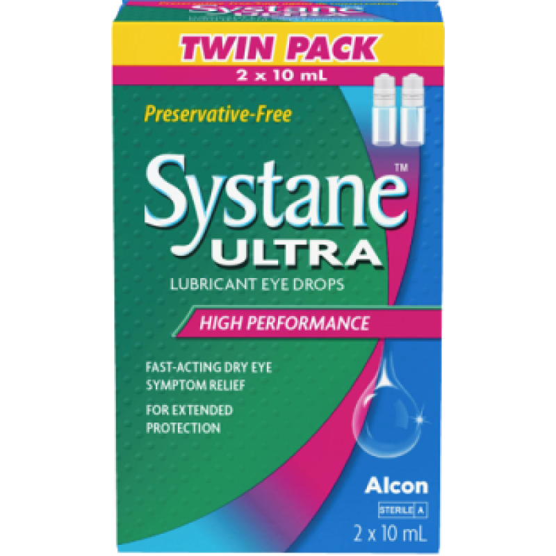 Sale- SYSTANE ULTRA DROPS EYES High Performance 2 X 10mL*Damage box* Exp: 02/27