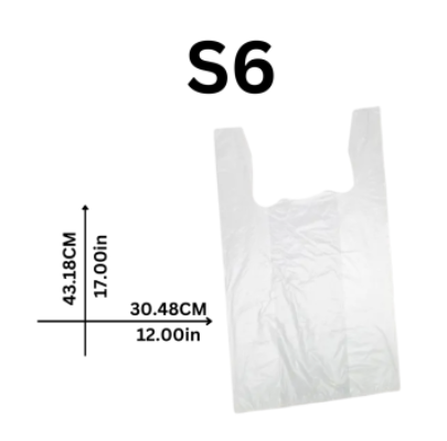 White Plastic Bags S6W 20" x 23"
