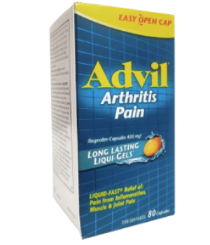 Clearance - ADVIL ARTHRITIS PAIN CAPS 80 - Damage - Exp: 10/28
