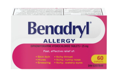 Clearance - BENADRYL CPLT 25MG 60 -Damage Box* Exp: 09/28