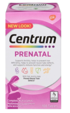 Clearance - Centrum Prenatal 100 Tablets *Damage Box* - Exp: 07/27