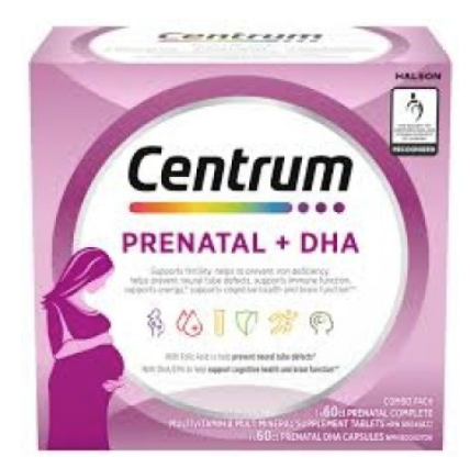 Clearance - CENTRUM PRENATAL+DHA COMBO 60+60 -Exp: 10/26