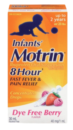Clearance - MOTRIN DROP INFANT DYE FREE 30ML - Exp: 12/26