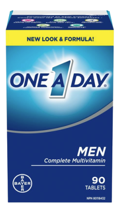 Clearance - ONE A DAY COMPLETE MULTIVITAMINS MEN TB 90 Box *Damage Box* Exp: 11/27