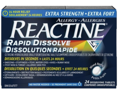 Clearance - REACTINE XST RPID DISSLVE 24 *Damage Box* - Exp: 11/28