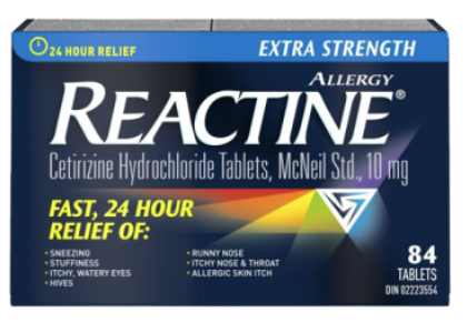 Clearance - REACTINE XST TB 84 *Damage Box* - Exp: 05/27 to 02/28