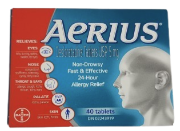 Clearance-Allergies - Aerius 40 tablets Damage box-EXp:03/27