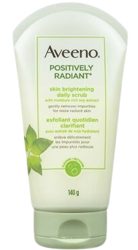 Clearance-Aveeno Positively Radiant Skin Brightening Daily Scrub, 140 g- Damage Box.