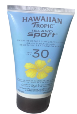 Clearance-hawaiian tropic iland sport sunscreen spf 30- 90mL *Damage Box* - Exp: 09/28
