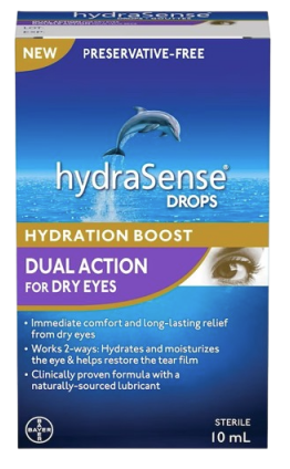 Clearance-HYDRASENSE DUAL ACTION EYEDROPS 10ML-*Damage Box* Exp: 05/27