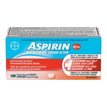 Sale - ASPIRIN QUICK CHEWS DAILY LOW DOSE 81MG 100 Exp:1/27 Damage box