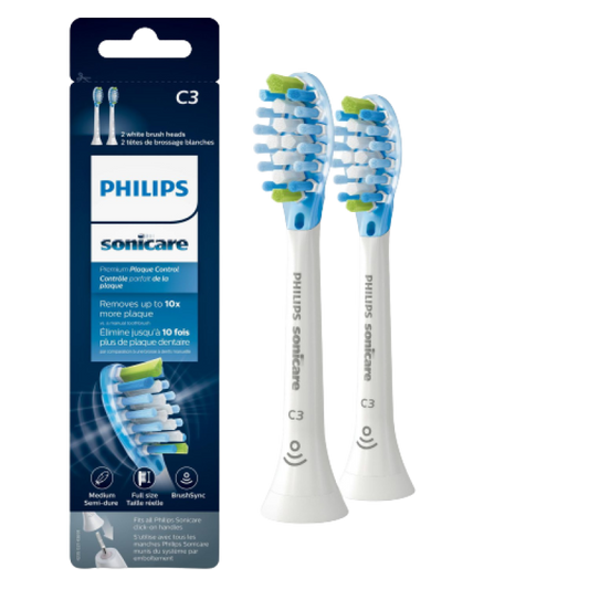 PHILIPS Sonicare Premium Plaque Control RFID Replacement Brush Heads - 2 COUNT
