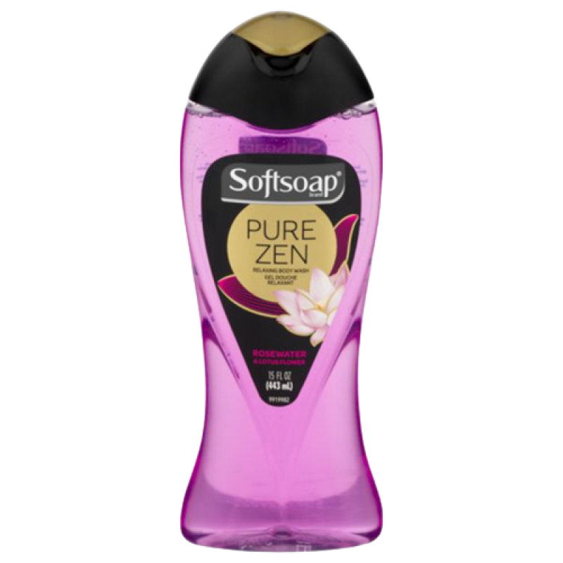 SOFTSOAP BODY WASH PURE ZEN ROSEWATER LOTUS FLOWER 443ML