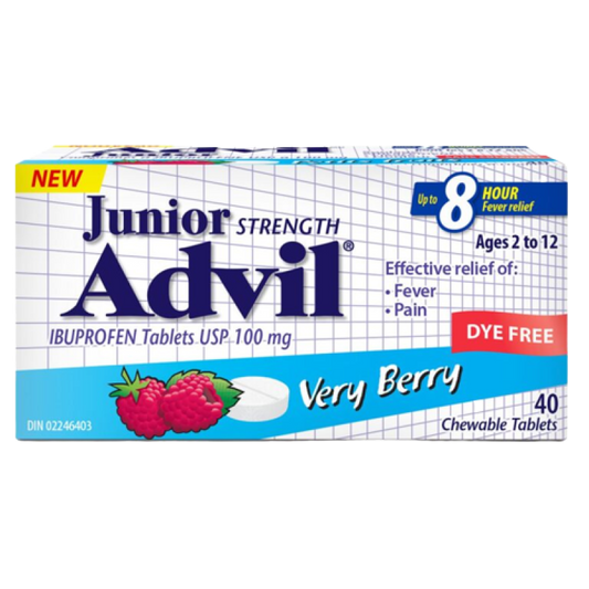 ADVIL JR TB CHEW 100MG VERY BERRY DYE FREE 40