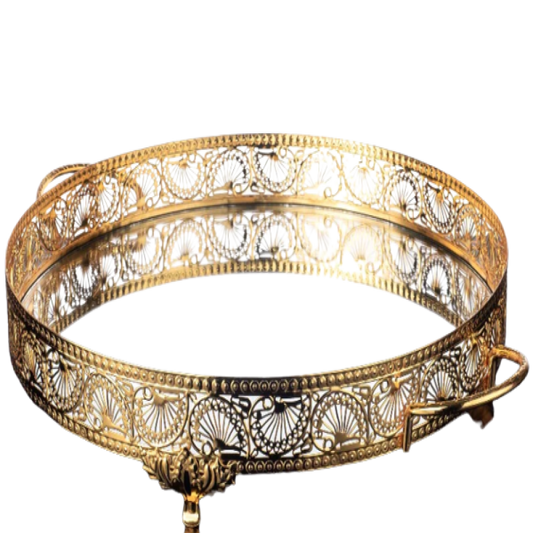 Roza Zeyve Small Round Tray 25 Cm