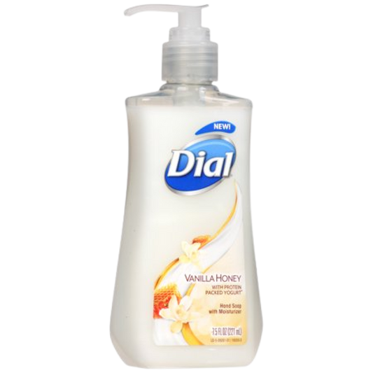 Dial Liquid Hand Soap, Protein Packed Yogurt Vanilla Honey - 7.5 Oz
