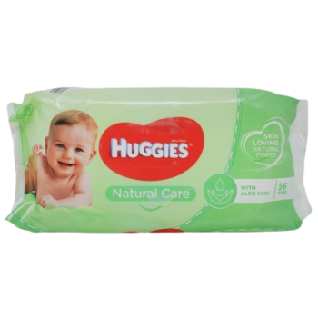 HUGGIES WIPES 56CT NATURAL CARE W/ ALOE VERA
