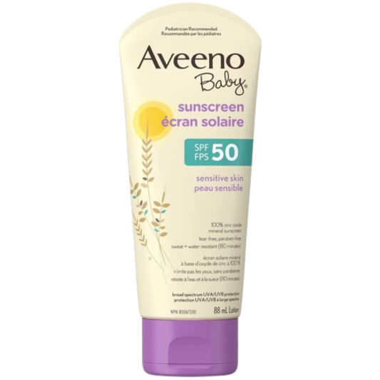 AVEENO SENSITIVE SKIN BABY SUN LOTION SPF50 88ML