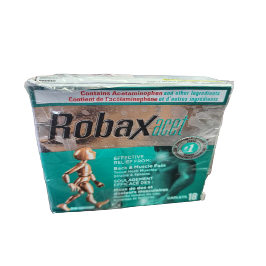 Sale - ROBAXACET CPLT 400/325MG 18 *Damage Box* Exp: 01/27 to 07/27