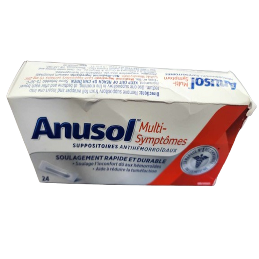 Sale - ANUSOL SUPP 24 *Tiny Damage Box* Exp 04:28