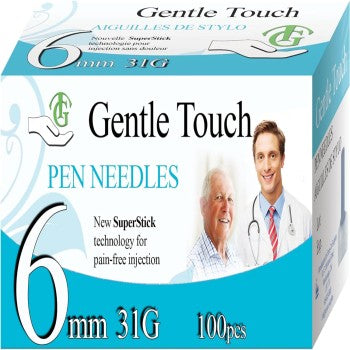 Gentle Touch Pen Needle 6mmX31G - 100pcs