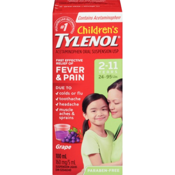 TYLENOL SUSP GRAPE 160MG/5ML 100ML