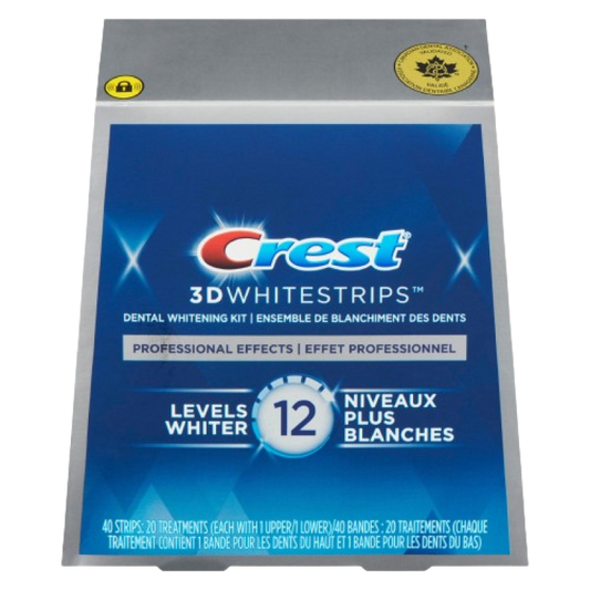 Crest 3D Whitestrips Professional Effects At-home Teeth Whitening Kit, 20 Treatments,12 Levels White