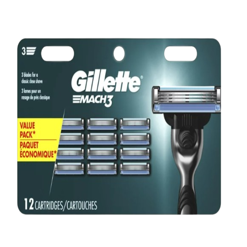 GILLETTE MACH3 BLADES BILBOAD 12 Cartridges