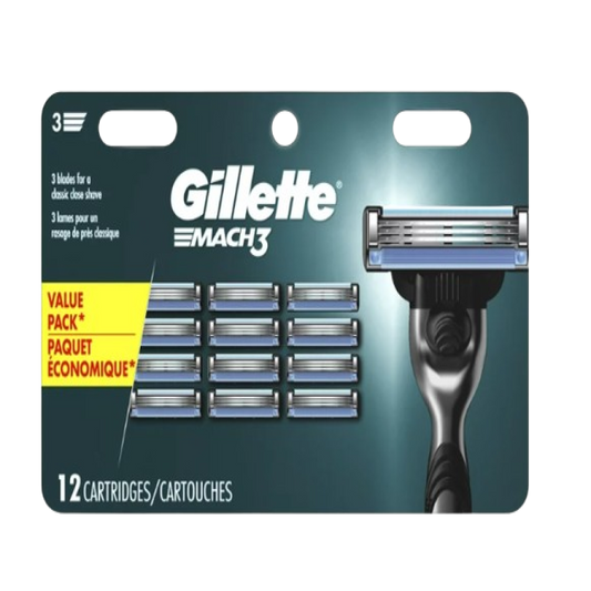 GILLETTE MACH3 BLADES BILBOAD 12 Cartridges