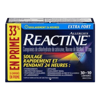 Sale - REACTINE TB XST 10MG 30 - * Damage box* Exp: 01/27