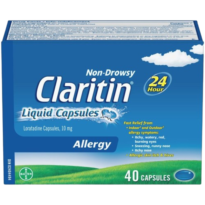 Sale - CLARITIN LIQUID CAPS 10MG 40 - * Damage box* Exp: 03/26