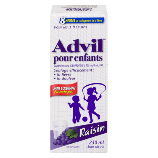 Sale - ADVIL GRAPE DYE FREE 230ML -* Damage box *Exp: 10/26