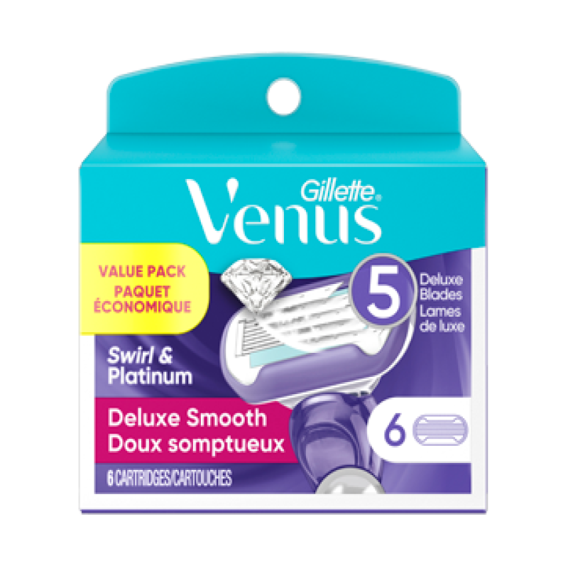 Gillette Venus Swirl Women's Razor Blade Refills, 6 Refills