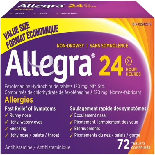 Sale - ALLEGRA 24 HOURS TB 120MG 72 - Exp: 03/26