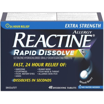 Sale - REACTINE ES RAPID DISSOLVE TB 10MG 48 *Damage box  Exp: 09/27