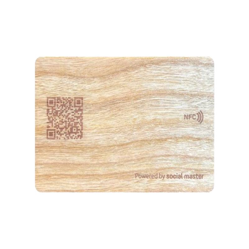 NFC Digital Business Card - Cherry Wood