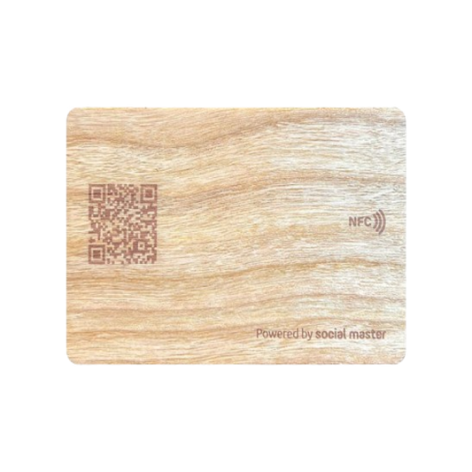 NFC Digital Business Card - Cherry Wood