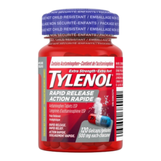 Sale - TYLENOL XST RAPID RELEASE TB 500MG 120 - Early Exp between: 03/26 to 06/26