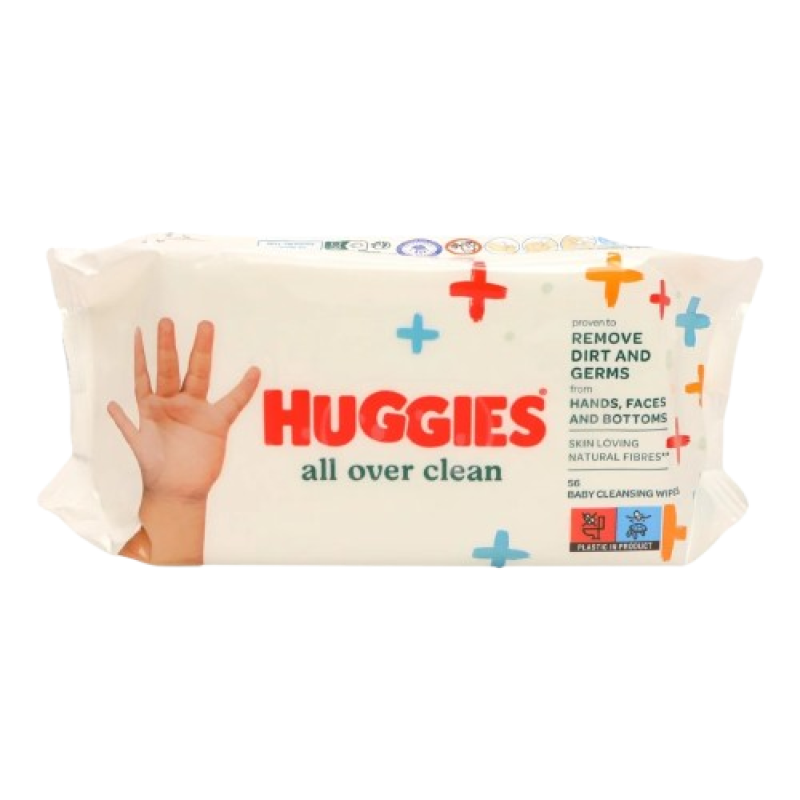 Huggies Baby Wipes 56s All Over Clean