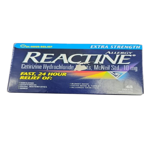 Sale - REACTINE XST 10MG TB 48 *Damage Box* Exp: 08/27