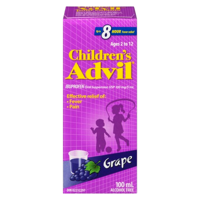 ADVIL CHILDREN GRAPE SUSP 100MG/5ML 100ML