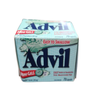 Sale - ADVIL MINI GEL CAPS 200MG 70 *Damage Box* - Exp: 03/27