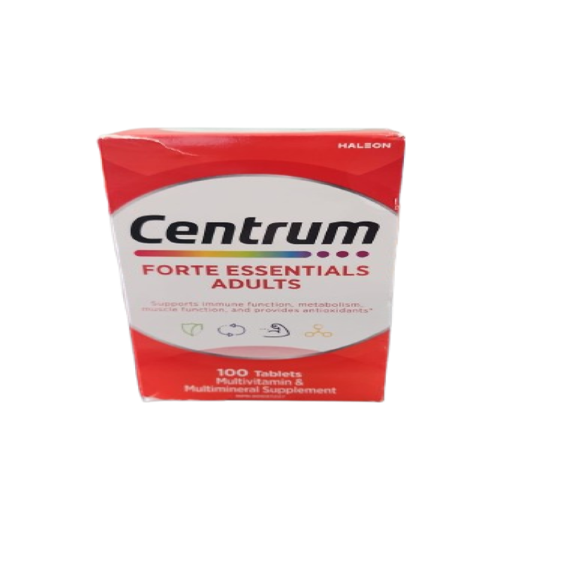 Sale - CENTRUM FORTE ESSENTIALS TB 100 *Damage Box* - Exp: 03/26 to 09/26