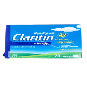 Sale-Allergies - CLARITIN TB 10MG 20*Damage box* Exp: 03/26