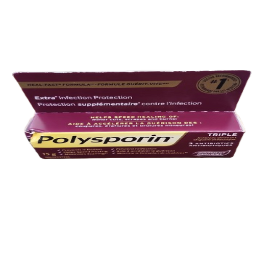 Sale - Polysporin Triple Ointment + 3 Antibiotics 15g *Damage Box* Exp: 10/27