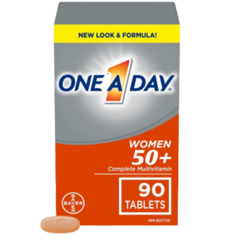 Sale-ONE A DAY WOMEN 50+ COMPLETE MULTIVTIAMINS TB 90*Tiny Damage*Exp-10/26