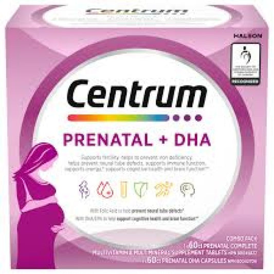 Sale - CENTRUM PRENATAL+DHA COMBO 60+60 -  Exp: 04/26