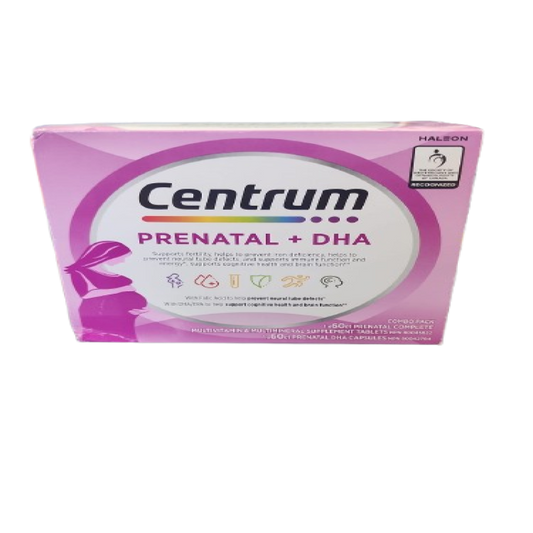 Sale - CENTRUM PRENATAL+DHA COMBO 60+60 *Damage Box* Exp between: 04/26 - 08/26